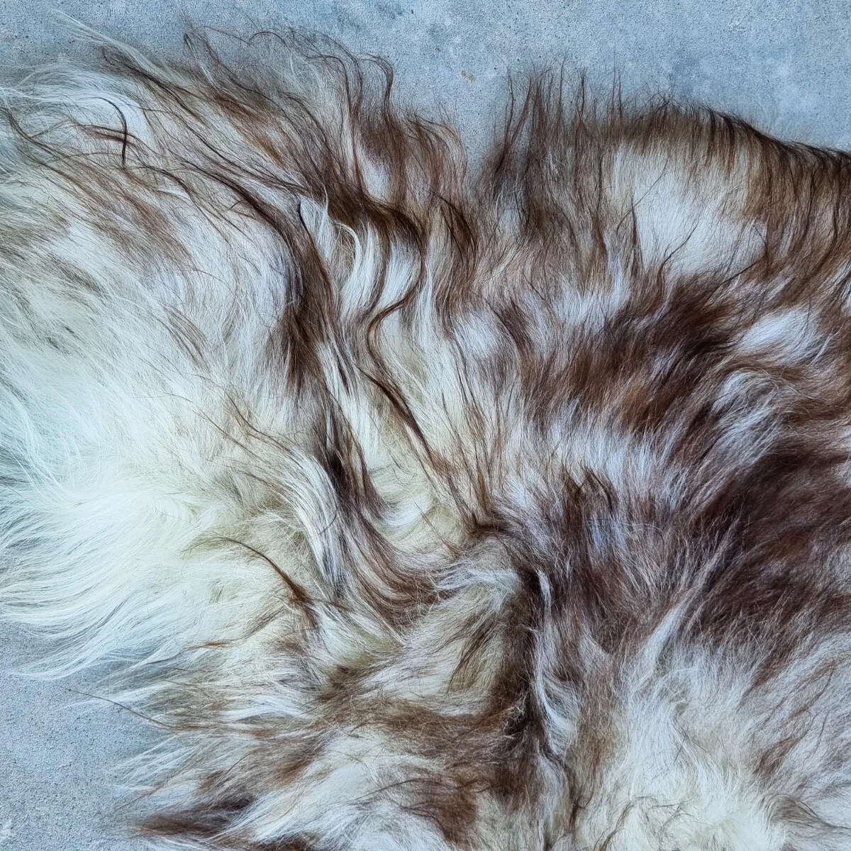 SCHAFFELL Langhaar skandinavisch weich chromfrei Braun geflammt ca. 125 cm - Braun, Fell (70/125cm) - Provellus