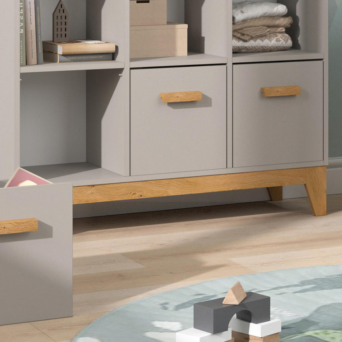 KINDERREGAL Malia Cashmere-Eiche 98.4 x 113.4 cm - Kaschmir, Holzwerkstoff (98.4/113.4/32.6cm) - VitaliSpa
