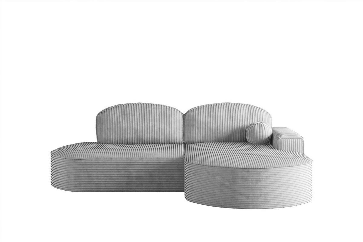 ECKSOFA Girona Mit Schlaffunktion - Hellgrau, Holzwerkstoff/Textil (278/179cm) - Fun Möbel