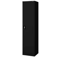 AKTENSCHRANK abschließbar KADO mit Flügeltüren 185x45x40cm Schwarz - Schwarz, Metall (45/185/40cm) - DELUKE