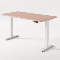 SCHREIBTISCH Elektrisch Höhenverstellbarer HomePro 160x80cm Weiß/Rosa mit Memory-Funktion, Anti-Kollisions Technologie - Pink/Weiß, Holzwerkstoff (80/160/62cm) - Desktronic