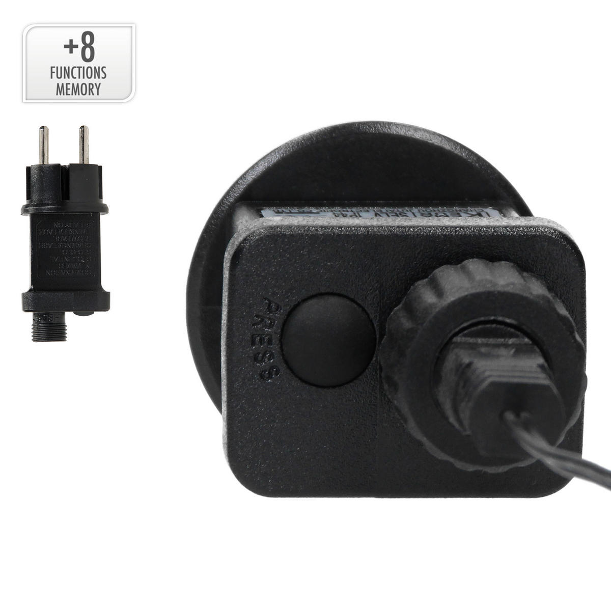 LICHTERKETTE Eiszapfen 570 cm mit 40 LED Kaltweiß - Weiß, Kunststoff (1070cm) - ECD-Germany