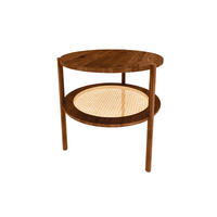 KAFFEETISCH NIEDRIG INA Wildeiche - Mokka, Holz (50/50/50cm) - byoak