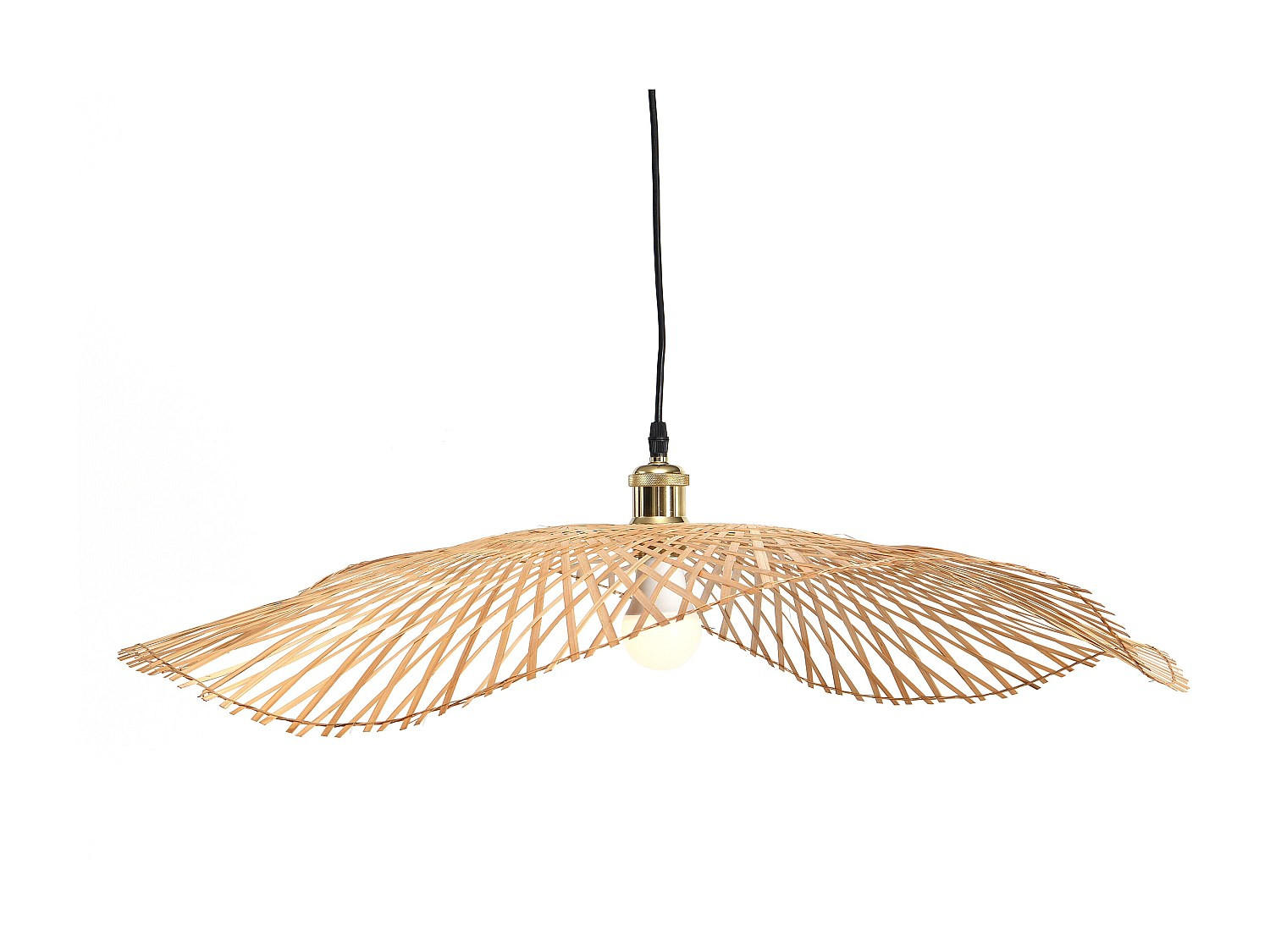 DECKENLEUCHTE - 80 cm x 80 cm - holz - naturfarben hell Jurua - Naturfarben, Holz (80/80/120cm) - Vente-Unique
