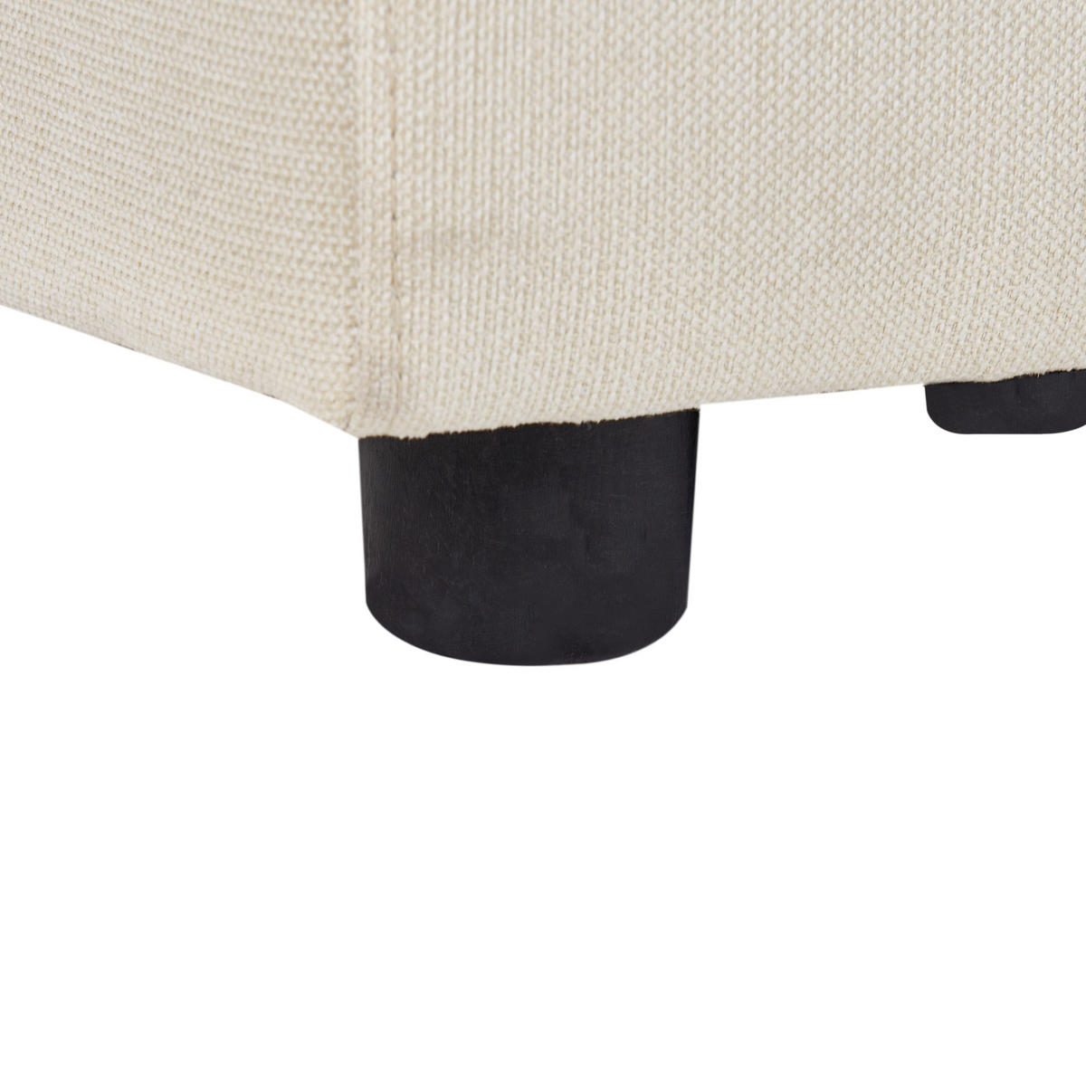 OTTOMANE Hellbeige Kohlo - Beige/Schwarz, Textil (95/48/70cm) - Beliani