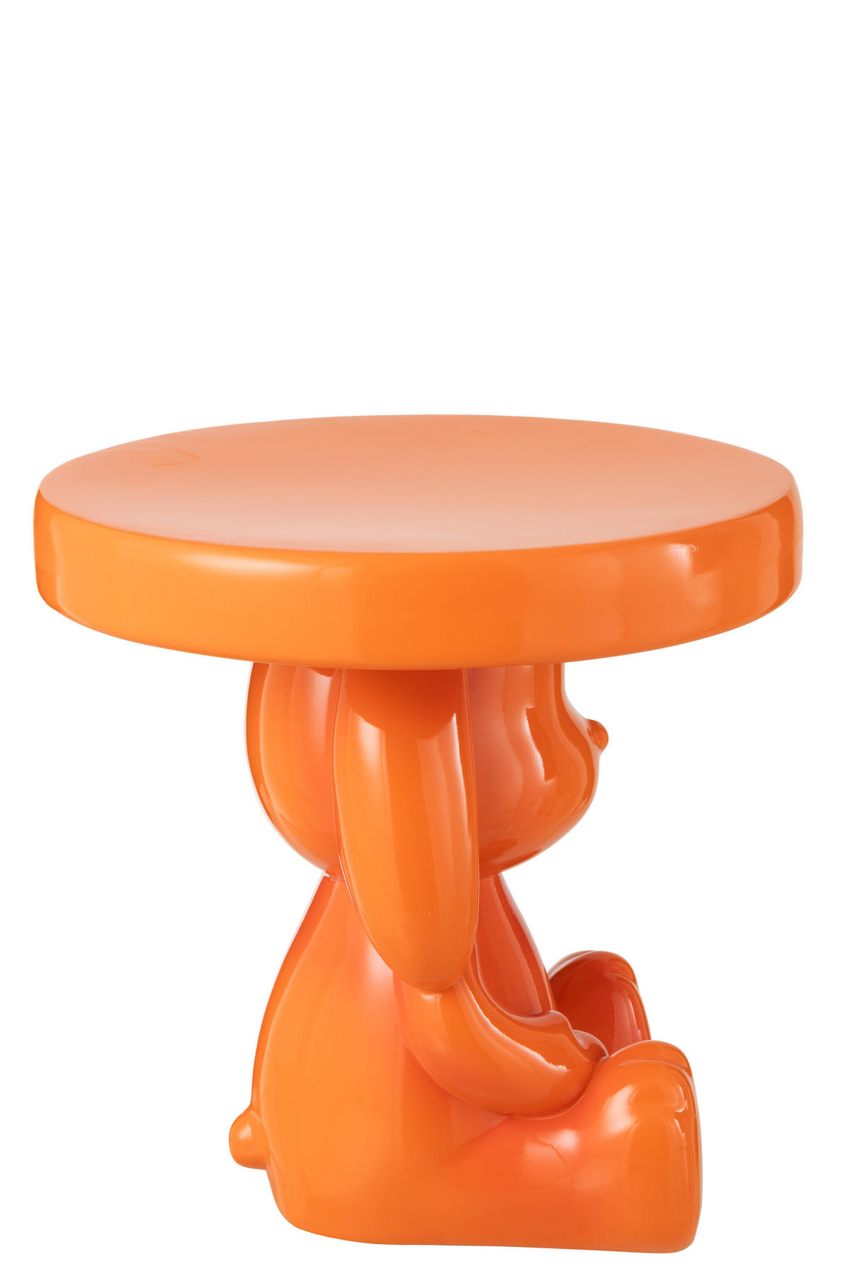 BEISTELLTISCH BÄR Orange - Orange, Glas/Naturmaterialien (35/35/35cm) - J-Line