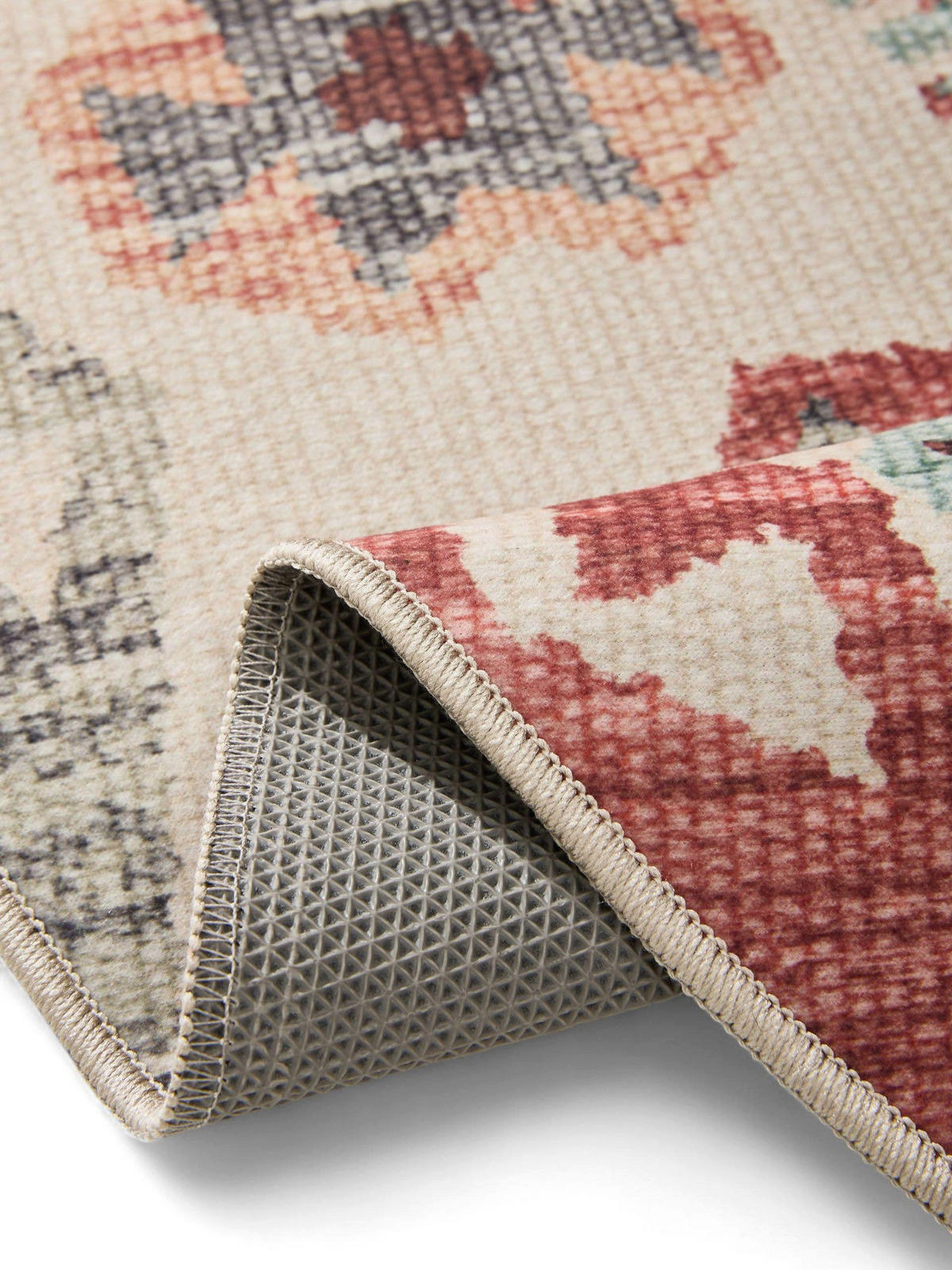 VINTAGE-TEPPICH George waschbar ø 120 cm rund - Multicolor, Kunststoff (120/120cm) - benuta