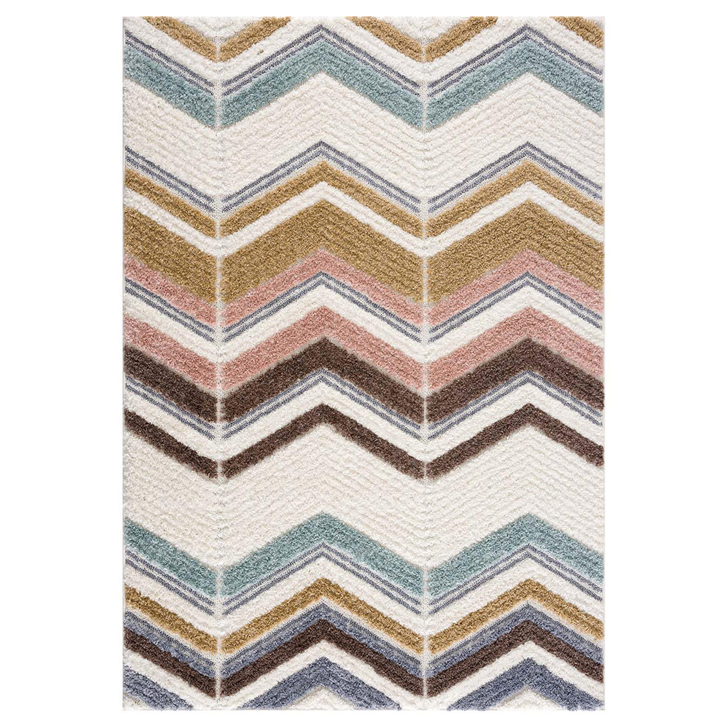 HOCHFLOR-TEPPICH Focus 3009 Multi 140x200 cm - Multicolor, Textil (140/200cm) - carpet city