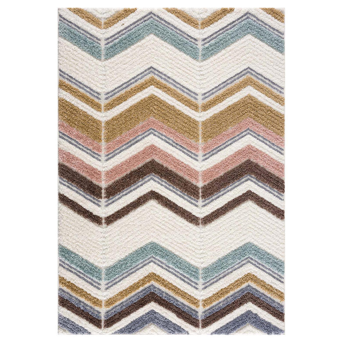 HOCHFLOR-TEPPICH Focus 3009 Multi 140x200 cm - Multicolor, Textil (140/200cm) - carpet city