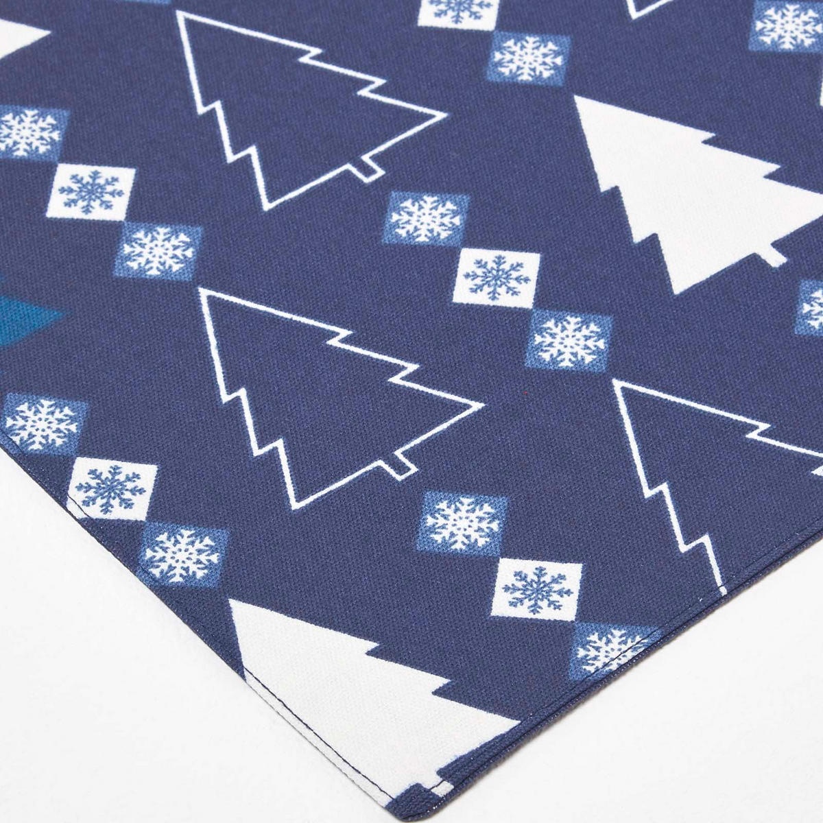 TISCHLÄUFER Weihnachten – Winterland blau, 35/180 cm, 100% Baumwolle - Blau, Textil (35/180cm) - Homescapes