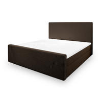 POSTEL BOXSPRING ALORIA 160x200 cm, s matrací a úložným prostorem, hnědá - hnědá, kompozitní dřevo/textil (160/200cm) - MASSENO