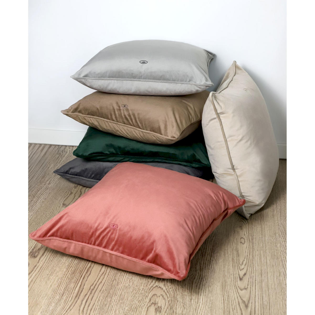 ZIERKISSENHÜLLE VELVET SIGNATURE - Rosa, Textil (45/45cm) - Tom Tailor