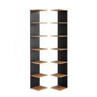 WANDREGAL Paolo Anthrazit 28 x 190 cm 2er Set - Honigeiche/Anthrazit, Holzwerkstoff (30/190/28cm) - Vicco