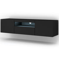 TV-MÖBEL Aurus Schwarz - Schwarz, Holzwerkstoff (150/36/37cm) - Petits-meubles