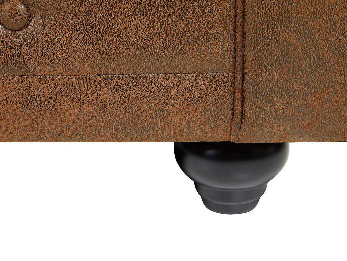 SESSEL - Microfaser - Vintage-Look - CHESTERFIELD - Braun, Textil (78/72/82cm) - Vente-Unique