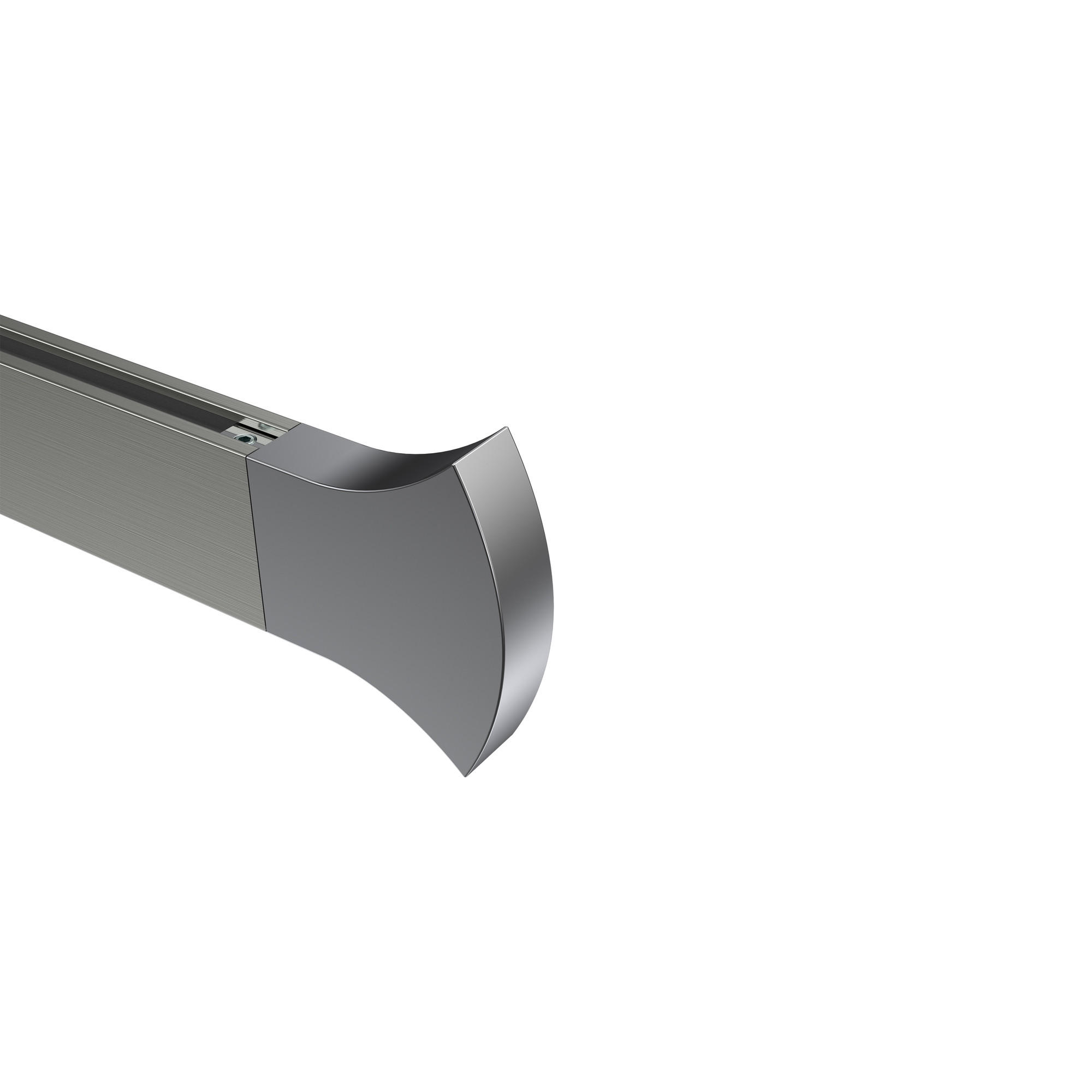 ENDSTÜCKE FÜR GARDINENSTANGEN 14x35 mm, Conex Chrom, Packung 2 Stück - Chromfarben, Metall (6.2/6/6cm) - INTERDECO