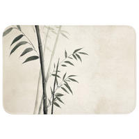 KOUPELNOVÁ PŘEDLOŽKA Japandi - Bambus - béžová 90x60 cm - ecru, textil/plast (90/60cm) - OnlyWow