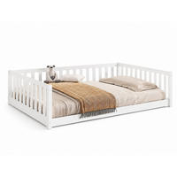 BODENBETT Kapua 140x200 umbaubar zum Tagesbett Kiefer Massivholz Weiß - Weiß, Holz (140/200cm) - 58aufmkessel
