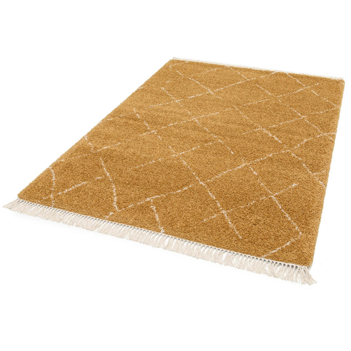 TEPPICH, dick, weich und edel, mit Fransen gelb - Gelb, Textil (160/230cm) - AFK Living