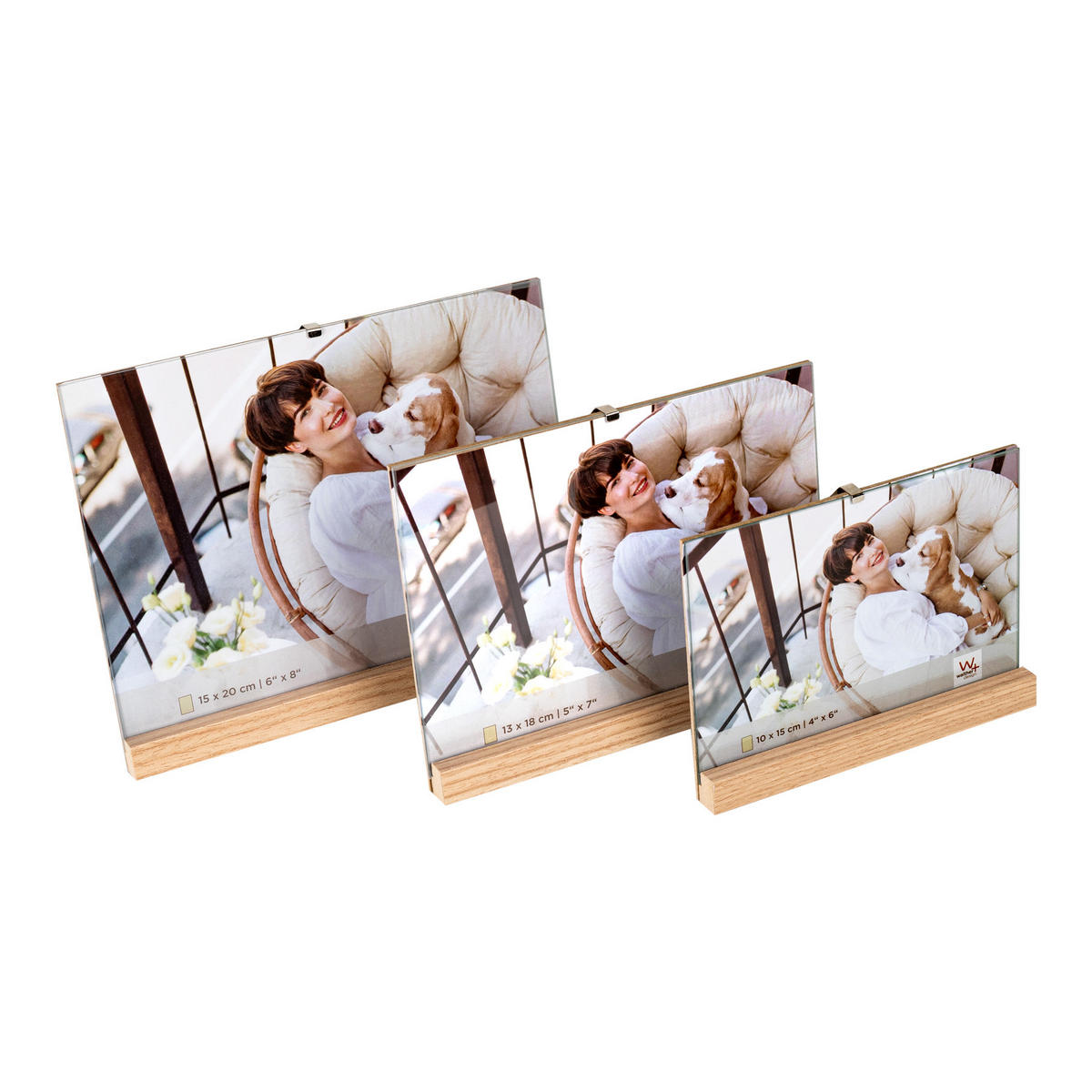 BILDERRAHMEN Simplicity Portraitrahmen, 10x15 cm, natur, Querformat - Naturfarben, Holzwerkstoff (17.1/12.1/1.5cm) - walther design