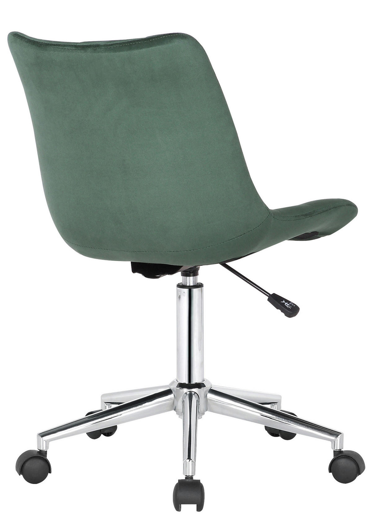 DREHSTUHL Samt grün - Chromfarben/Grün, Textil/Metall (46/81/62cm) - CLP