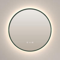 BADSPIEGEL Rund mit Beleuchtung Grün ф70 cm - Grün, Glas (70/3.1/70cm) - EMKE