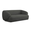 3-SITZER SOFA Bouclé Stoff Grau - Schwarz/Graphitfarben, Kunststoff/Textil (212/81/98cm) - Makamii
