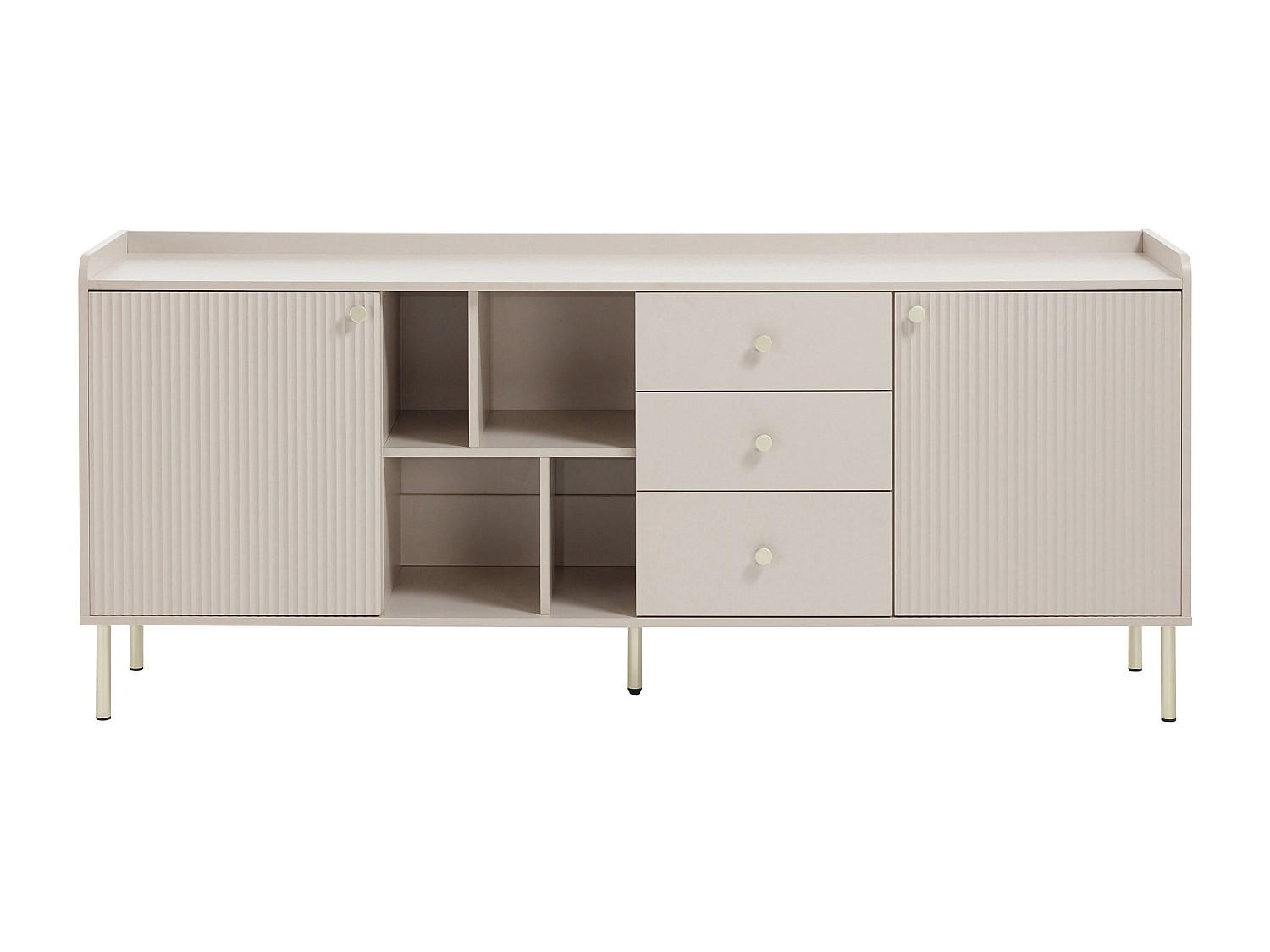 SIDEBOARD - 185 x 40 - holz - beige Lunaor - Beige, Holz/Metall (185/80/40cm) - Vente-Unique
