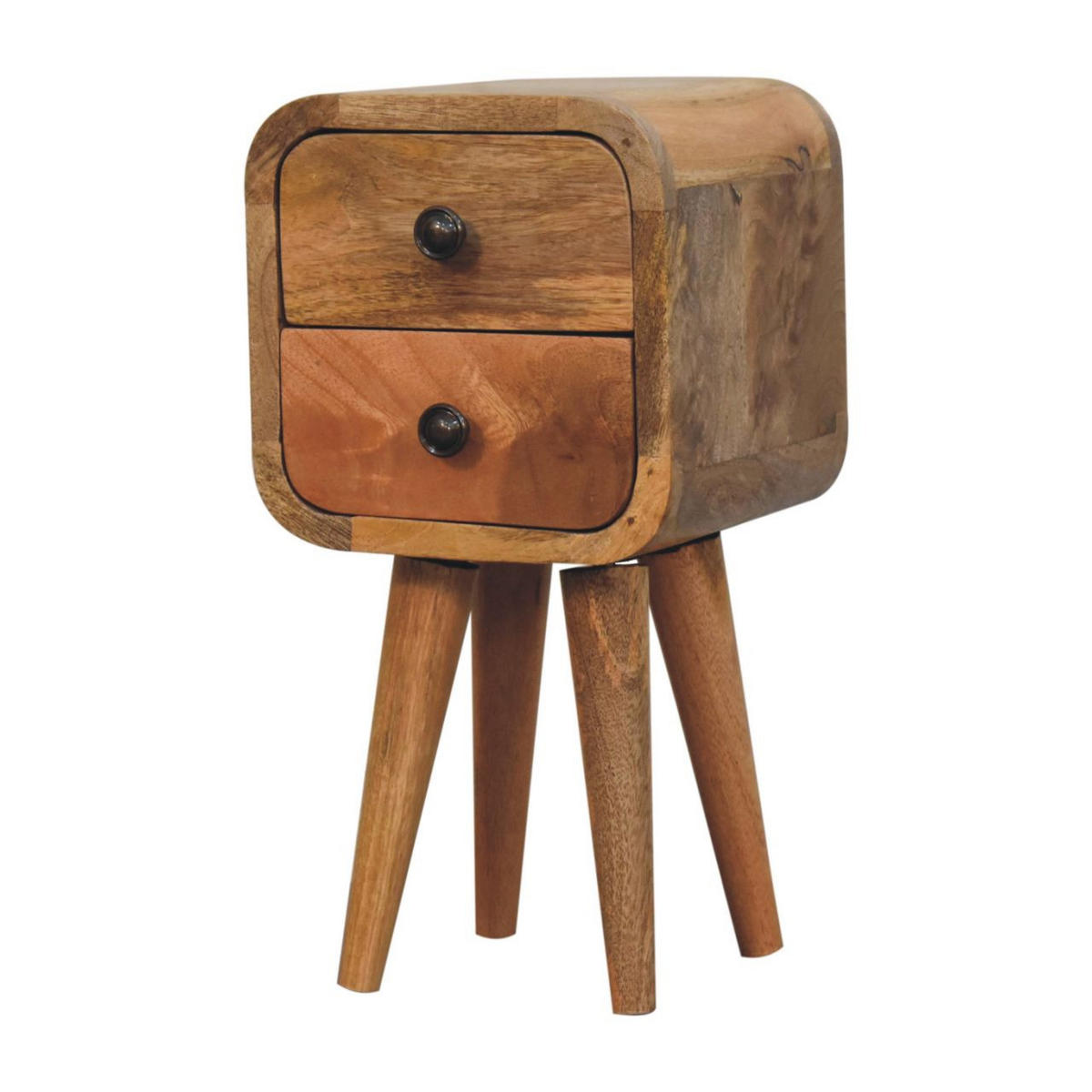 NACHTTISCH IN EICHENOPTIK, 2 SCHUBLADEN - Braun, Holz (20/40/20cm) - Artisan Furniture