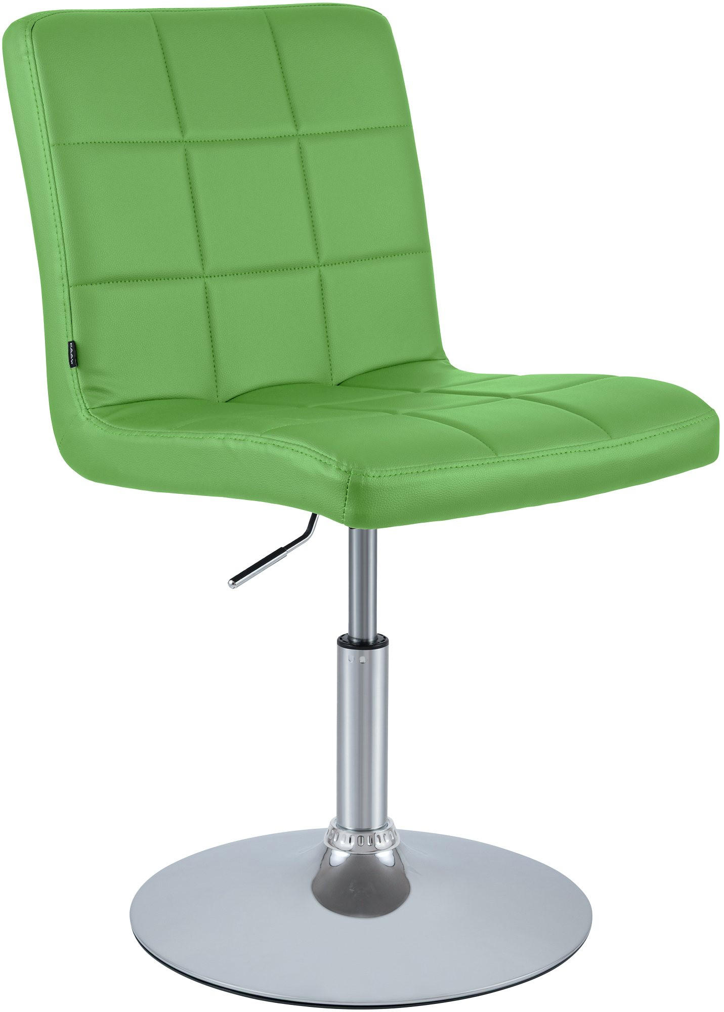 DREHSTUHL Lederlook Grün - Chromfarben/Grün, Textil/Metall (44/81/55cm) - CLP