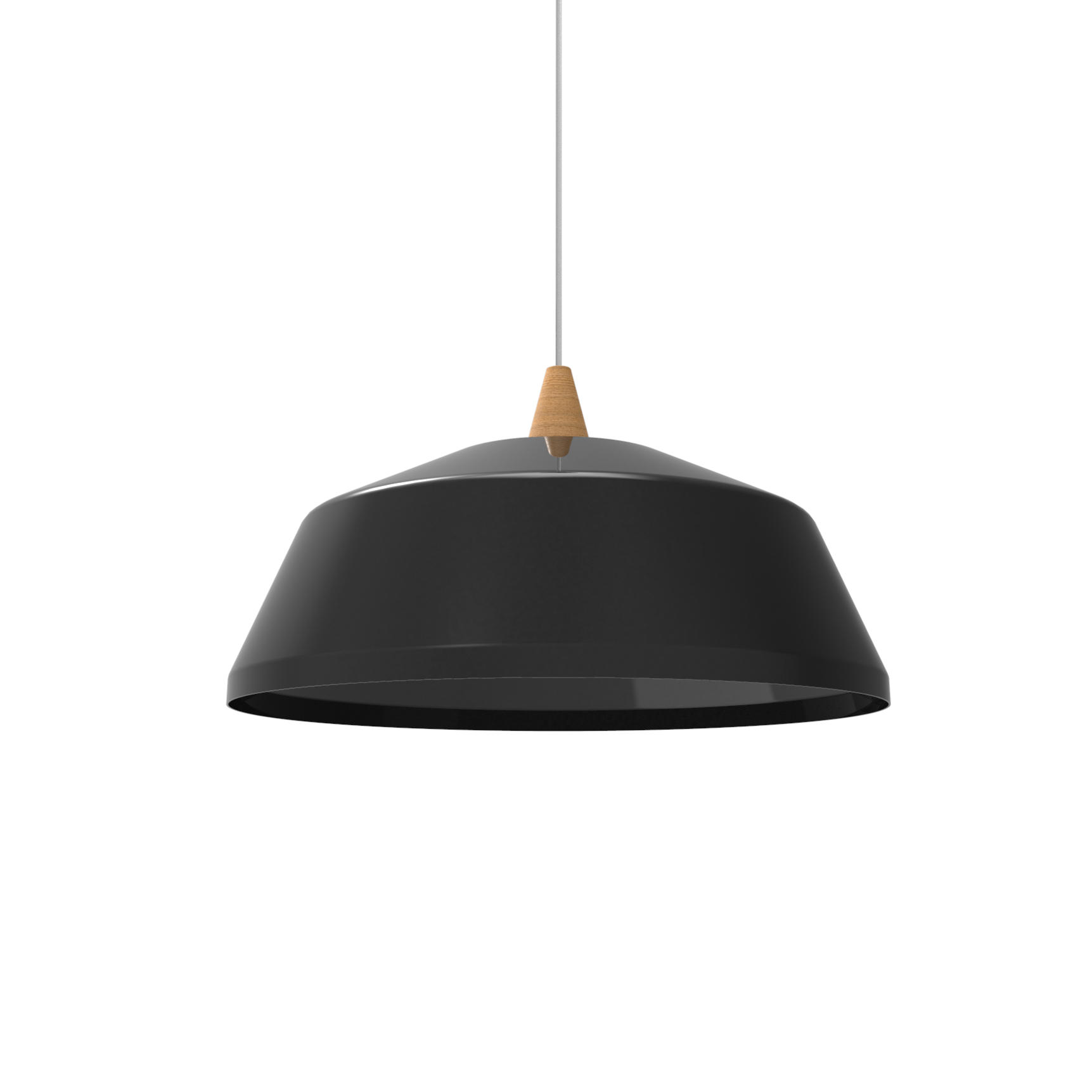 Lumicom Hängeleuchte Schwarz Hochglanz 50x17x50 cm