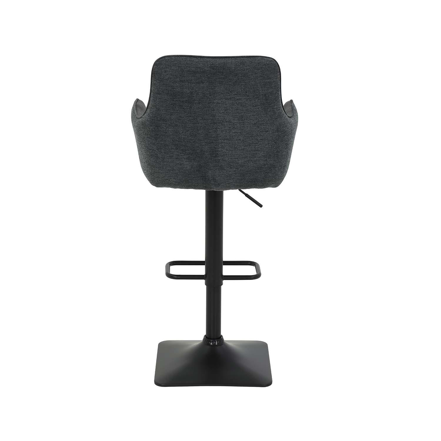 BARHOCKER-SET 2 Stück Dora - Anthrazit - Anthrazit/Schwarz, Textil/Metall (51/97/57cm) - Hela Vertriebs GmbH