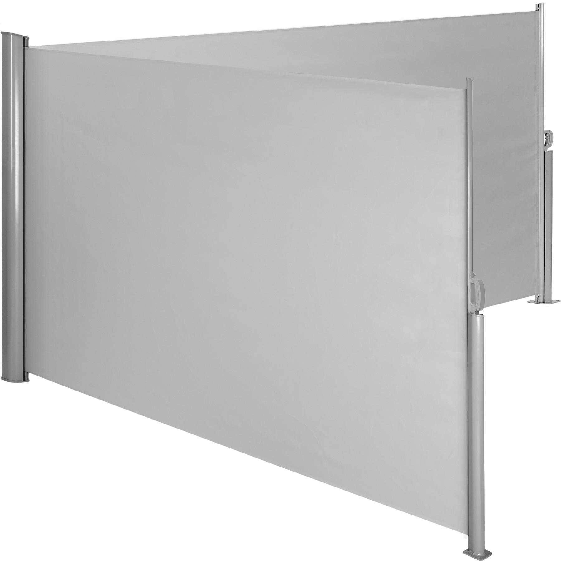 SEITENMARKISE doppelt, 180 x 600 cm,grau - Grau, Textil (180/10cm) - tectake