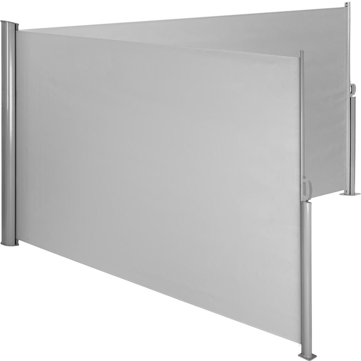 SEITENMARKISE doppelt, 160 x 600 cm,grau - Grau, Textil (160/10cm) - tectake