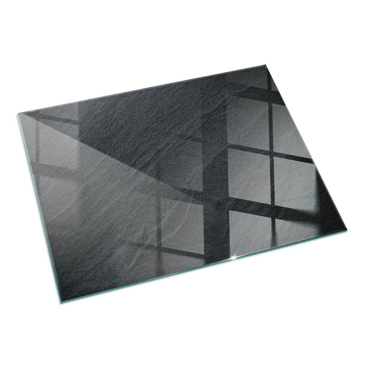 GLASPLATTE für Kamin 60x40 cm Schwarz - Schwarz, Glas (60/40/0.4cm) - ArtPrintCave