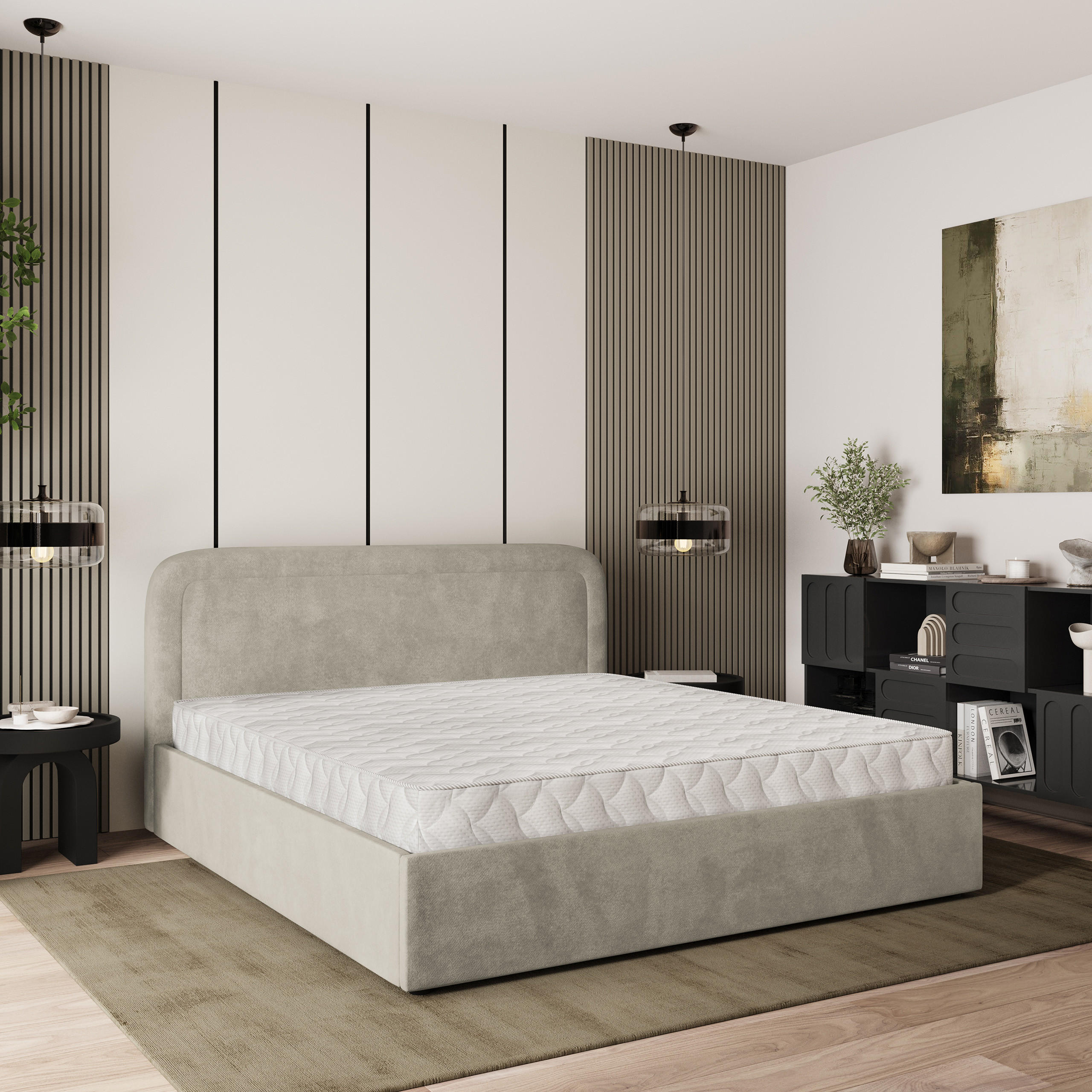 POLSTERBETT BENIRA K 140x200 cm mit Bettkästen - Beige - Beige, Holz (140/200cm) - MASSENO