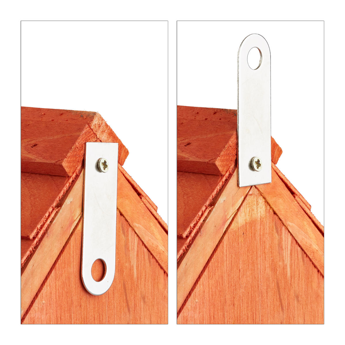 NISTKASTEN - Orange, Holz/Metall (17/24.3/12cm) - Relaxdays