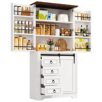 BUFFET mit Kippsicherung, Soft-Close und Seitenablage, Weiß, Mittelgroß - Weiß, Holzwerkstoff/Metall (80/180/39.8cm) - EVRYAE