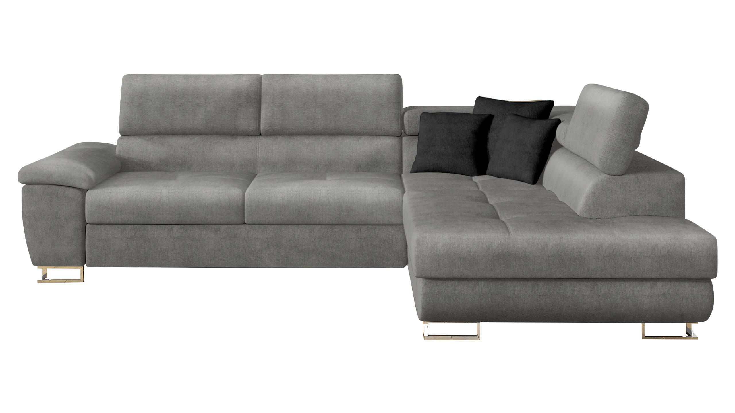 ECKSOFA Cotere, Seite: Rechts - Silberfarben, Holz/Textil (270/202cm) - MIRJAN24