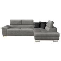 ECKSOFA Cotere, Seite: Rechts - Silberfarben, Holz/Textil (270/202cm) - MIRJAN24