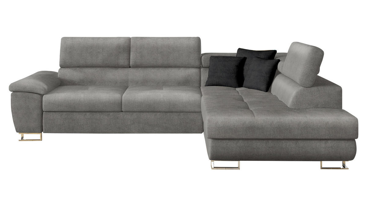 ECKSOFA Cotere, Seite: Rechts - Silberfarben, Holz/Textil (270/202cm) - MIRJAN24