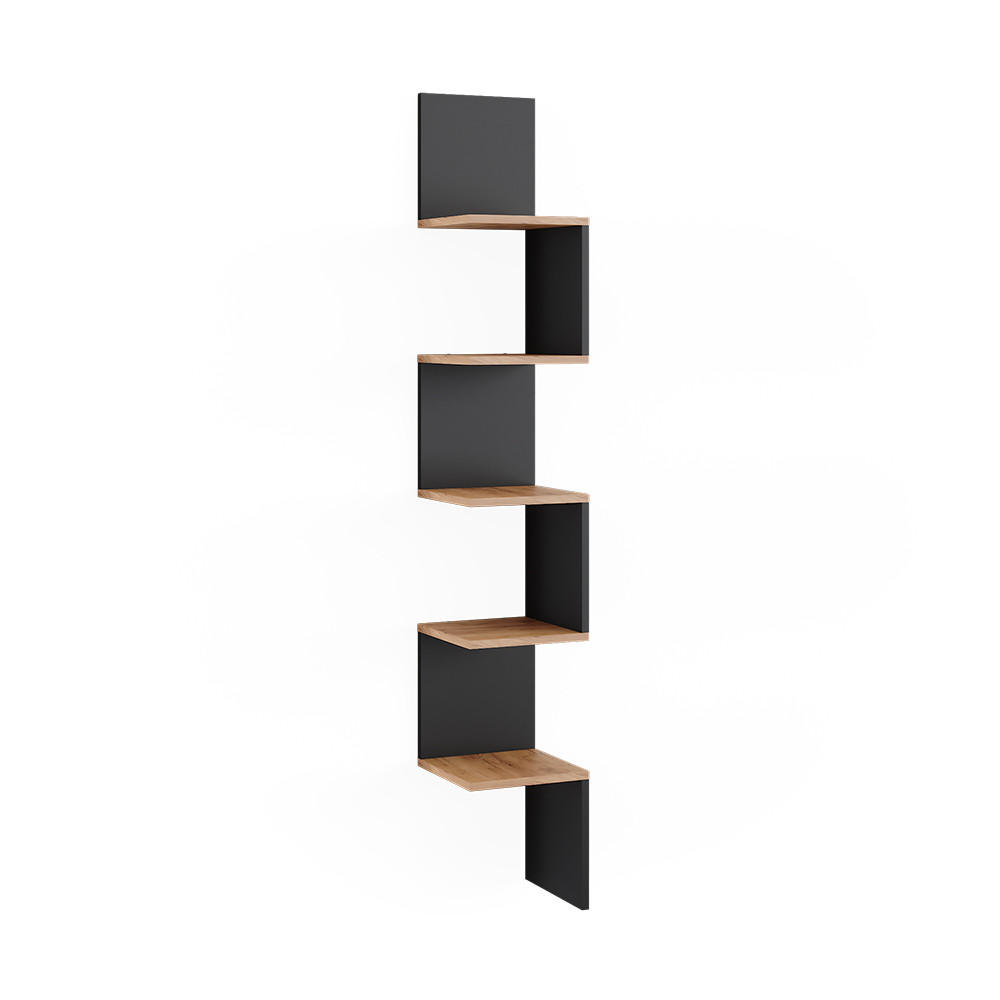 RAFT DE COLT Paolo antracit 28x175.4 cm cu 5 compartimente