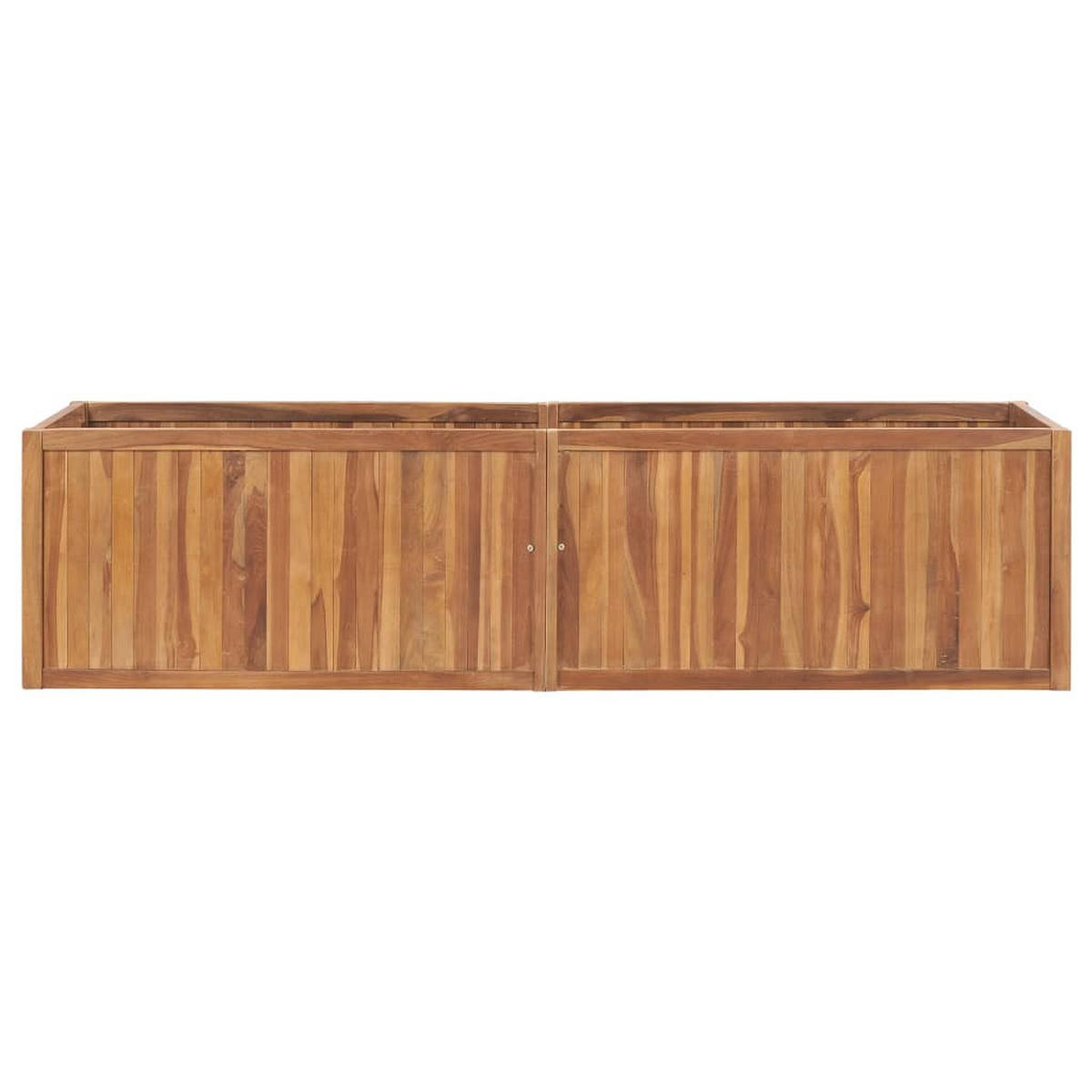 GARTEN-HOCHBEET 200 x 50 x 50 cm Massivholz - Braun, Holz (200/50/50cm) - furnicato