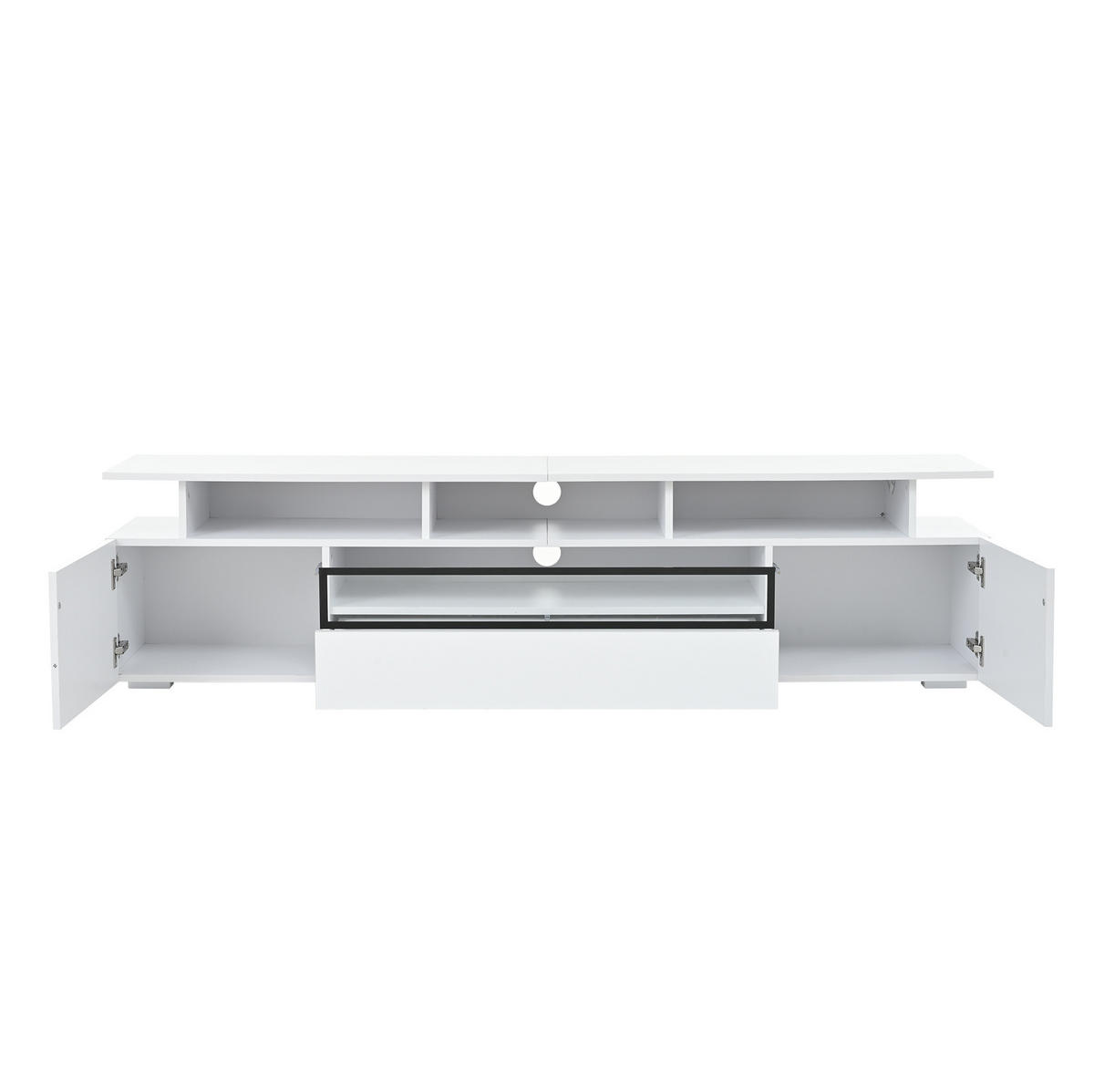TV-ELEMENT mit LED 180 x 38 x 45 cm Hochglanz Weiß - Weiß, Holzwerkstoff (38/45/180cm) - Beauniv