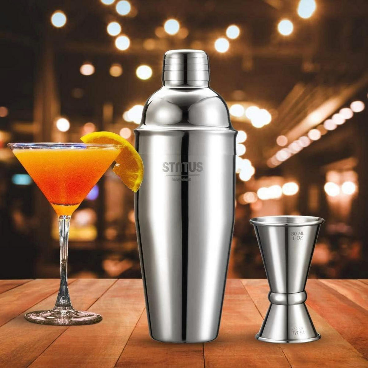COCKTAILSHAKER 2-teiliges Set Edelstahl 750ml - Silberfarben, Metall (8/8/24cm)