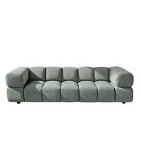SOFA 4-Sitzer, Couch, Chenille Stoff Puente, Mintz, Averro - Mintgrün, Holz (280/70/96cm) - Kaiser Möbel