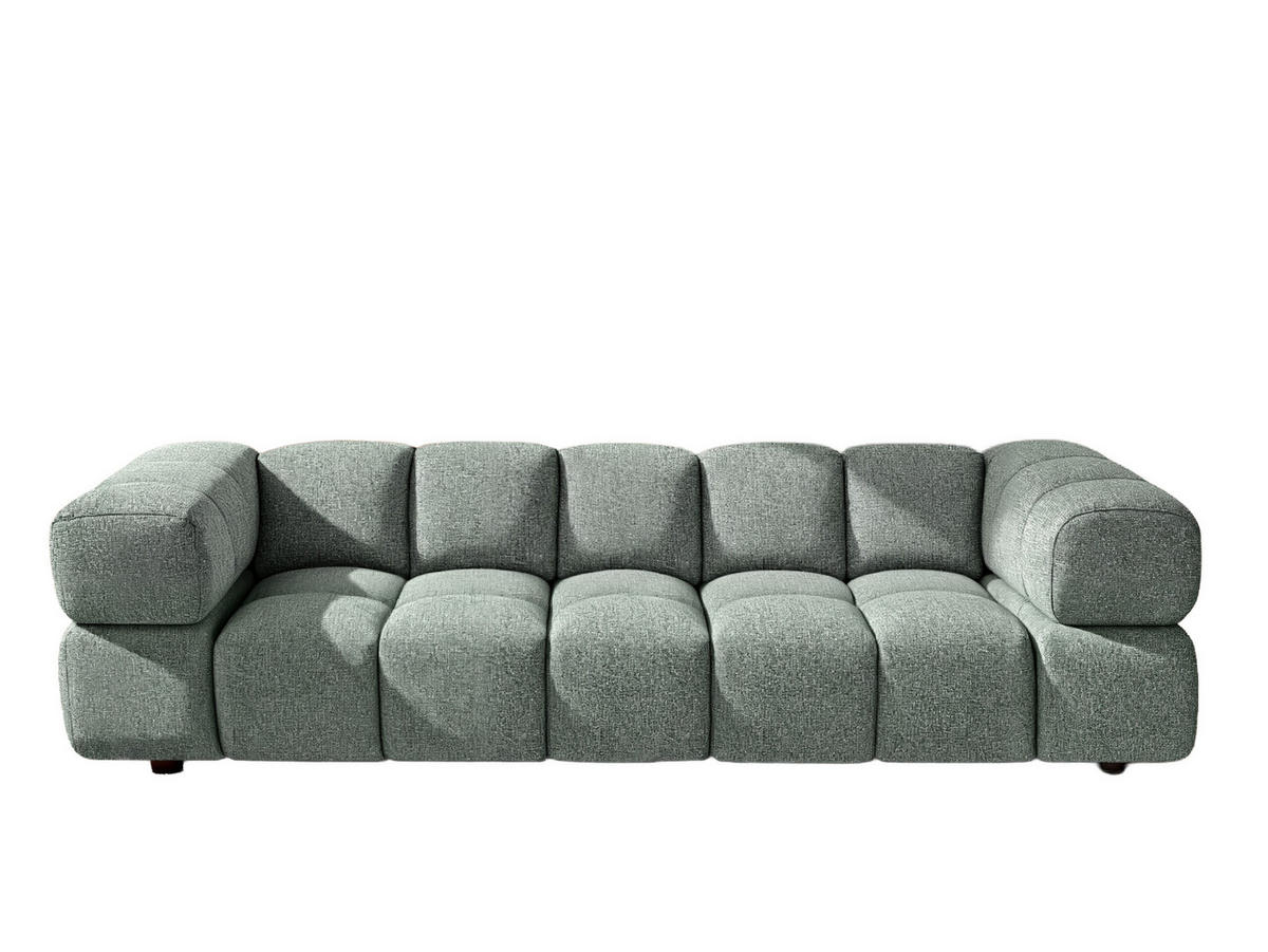 SOFA 4-Sitzer, Couch, Chenille Stoff Puente, Mintz, Averro - Mintgrün, Holz (280/70/96cm) - Kaiser Möbel