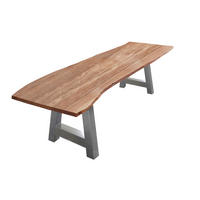 ESSTISCH ADELAIDE - Beige/Silberfarben, Holz/Metall (100/300/77cm) - SAM