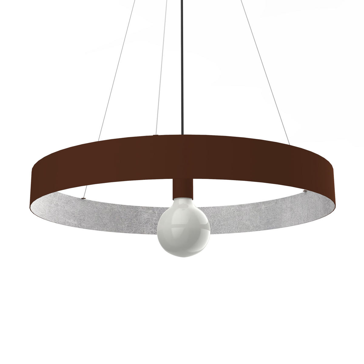 HÄNGELEUCHTE - Braun, Metall (60/60/6cm) - Lumicom