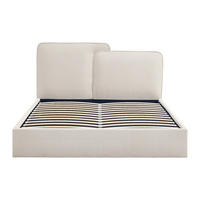 BETT mit Bettkasten - 2 Personen - stoff - beige Nayola - Beige, Textil (180/200cm) - Vente-Unique
